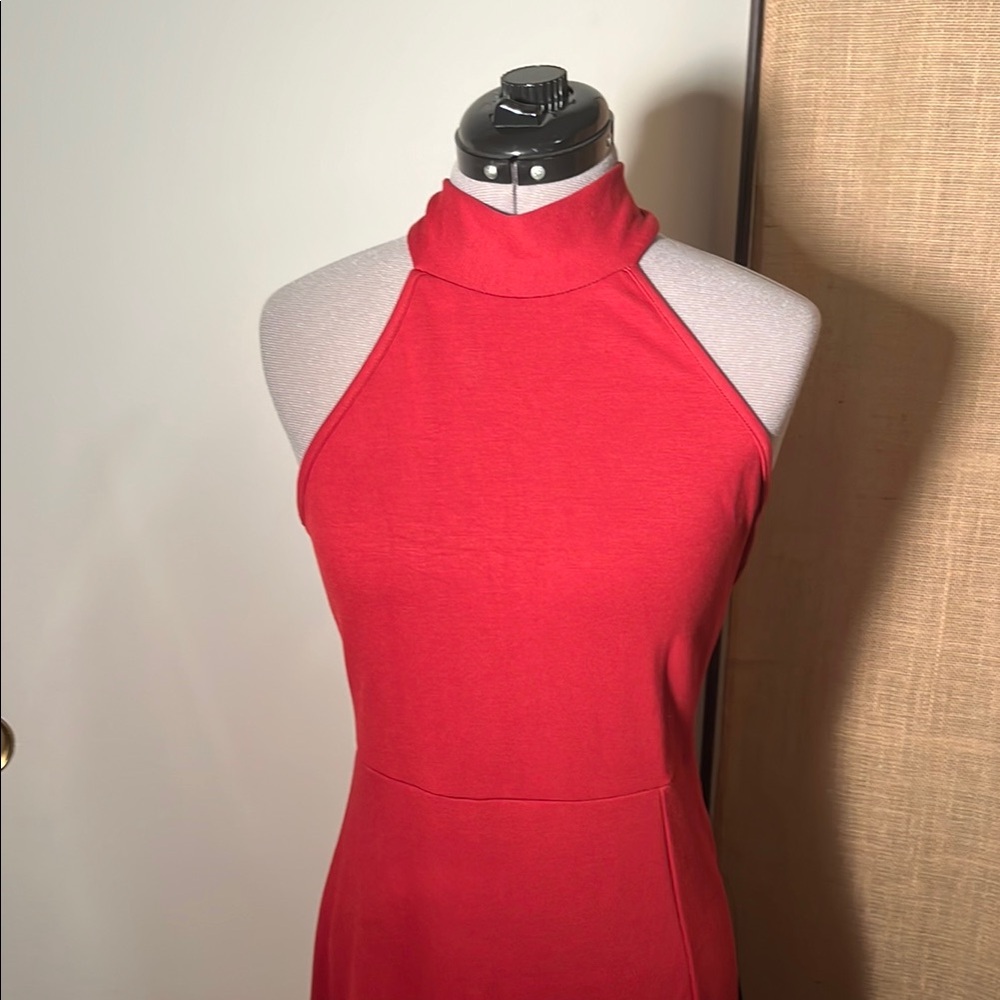 Lulu's Red Halter Sheath Cocktail Dress